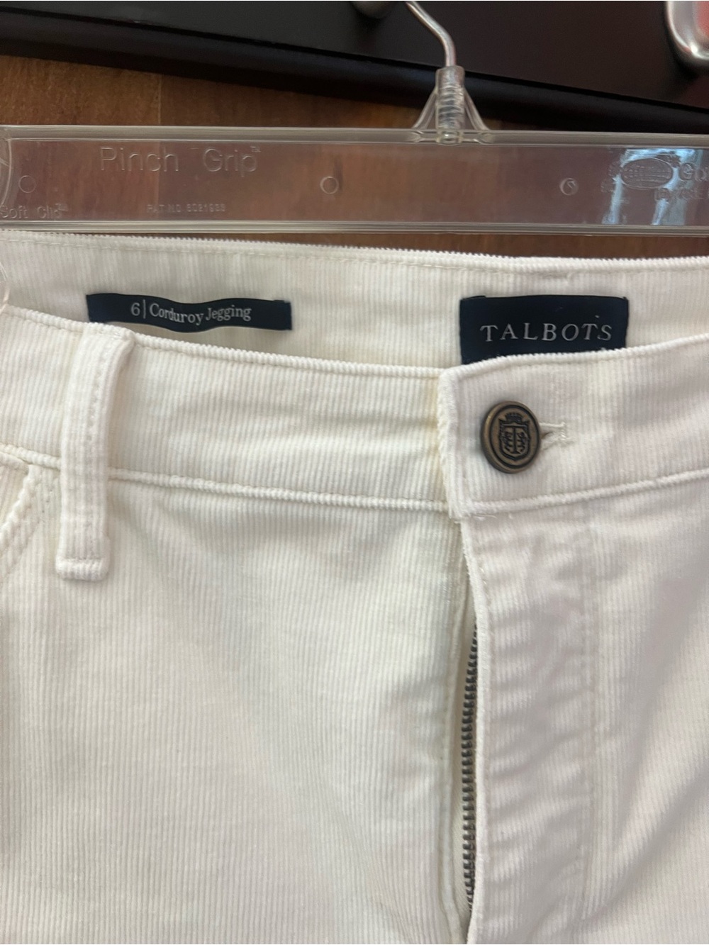 Talbots Cream Straight-Leg Jeans - Picture 5 of 7